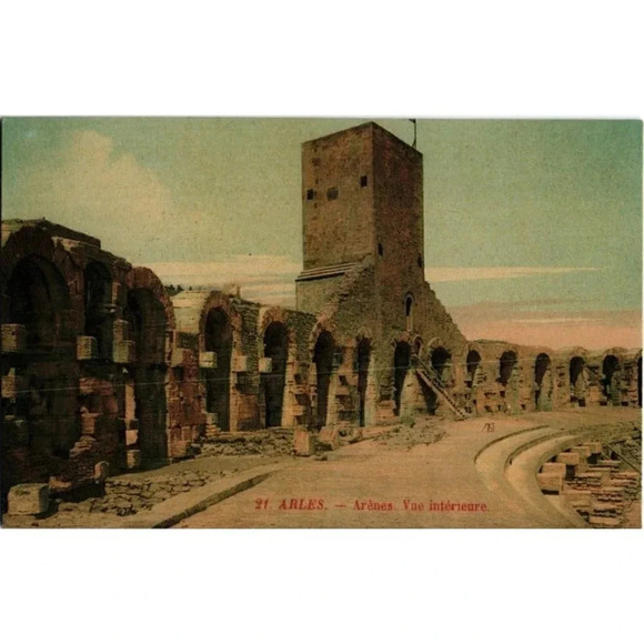 ARLES- Arènes- Vue intérieure- Arles, France Postcard - Picture 1 of 2